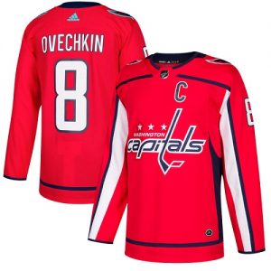 Miehille NHL Washington Capitals Pelipaita 8 Alex Ovechkin Authentic Punainen  Koti