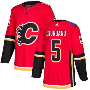 Lapsille NHL Calgary Flames Pelipaita 5 Mark Giordano Authentic Punainen  Koti